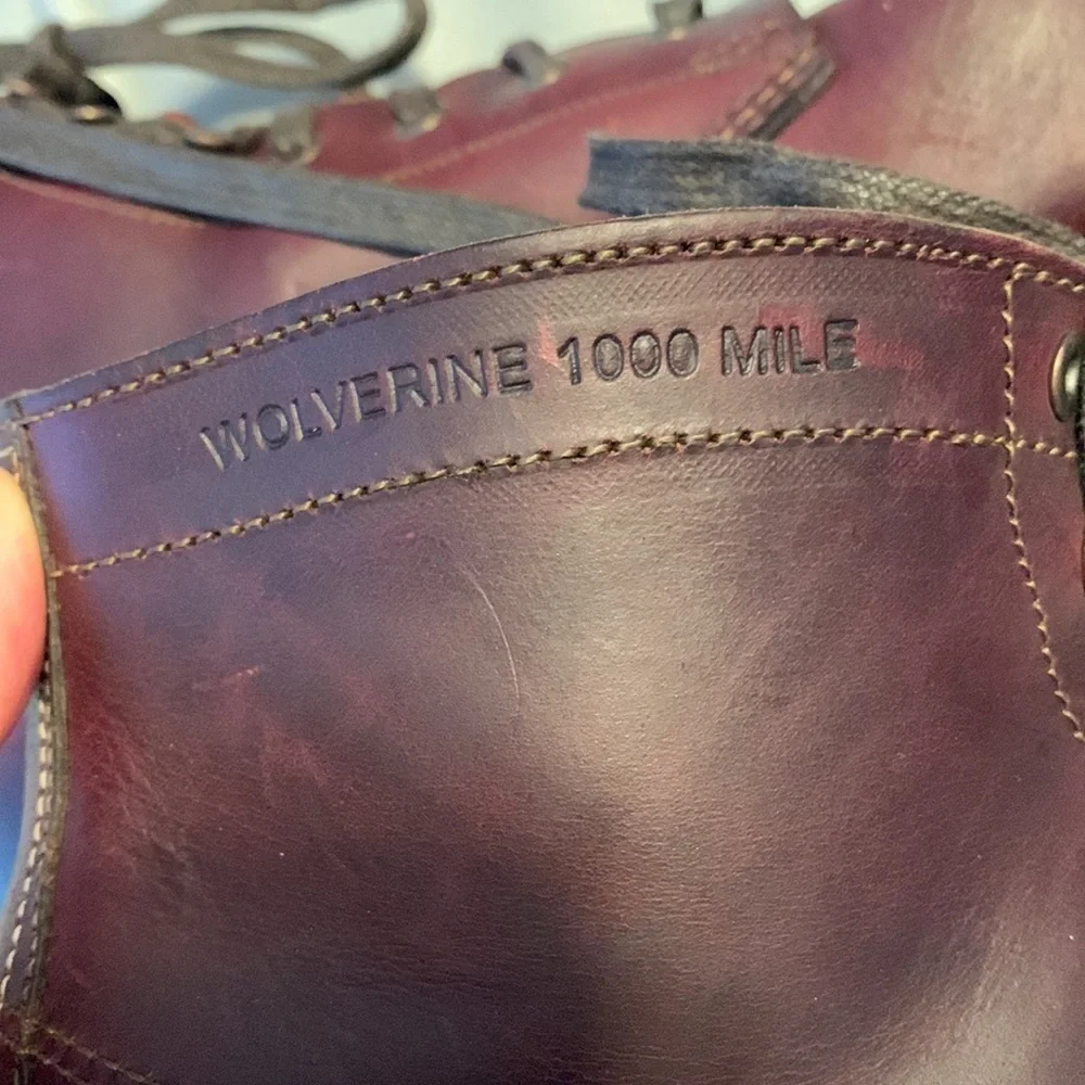 Wolverine 1000 mile size 13 ox blood leather boots